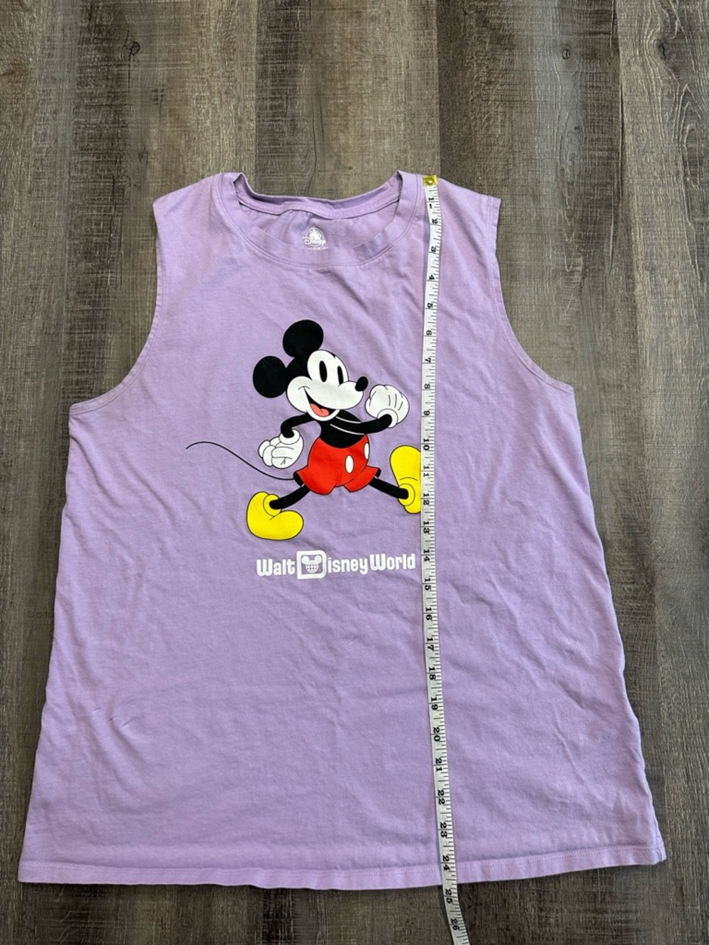 Disney Women’s Lavender Mickey Mouse Tank Top with Bright Mickey Mouse Graphic L - Picture 9 of 9